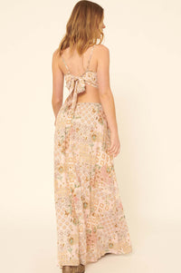 Dream Voyager Patchwork-Print Cutout Maxi Dress - ShopPromesa