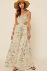 Dream Voyager Patchwork-Print Cutout Maxi Dress - ShopPromesa