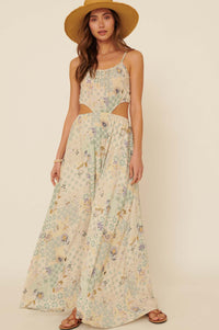 Dream Voyager Patchwork-Print Cutout Maxi Dress - ShopPromesa