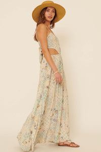 Dream Voyager Patchwork-Print Cutout Maxi Dress - ShopPromesa