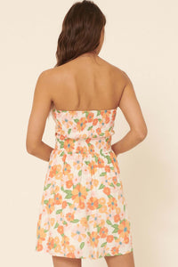 Exotic Blooms Strapless Floral Mini Dress - ShopPromesa