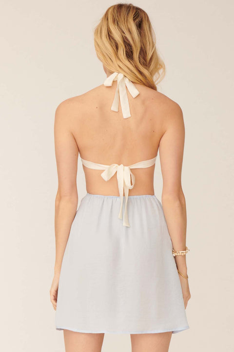 Summer Delight Satin Cutout O-Ring Mini Dress - ShopPromesa