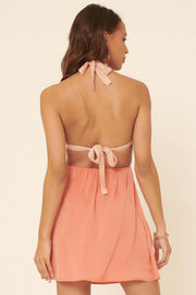 Summer Delight Satin Cutout O-Ring Mini Dress - ShopPromesa