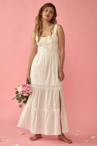 All My Days Eyelet Lace Lace-Up Maxi Dress - ShopPromesa