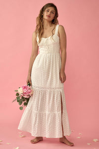 All My Days Eyelet Lace Lace-Up Maxi Dress - ShopPromesa