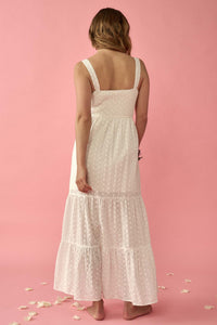 All My Days Eyelet Lace Lace-Up Maxi Dress - ShopPromesa