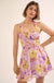 Orchid Skies Floral Chiffon Halter Mini Sundress - ShopPromesa