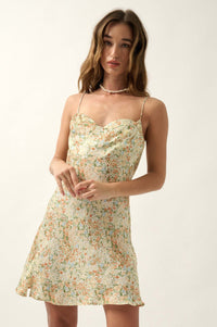 Spring Romance Floral Crepe Mini Slip Dress - ShopPromesa