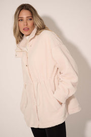Feeling Fluffy Sherpa Fleece Drawstring Jacket - ShopPromesa