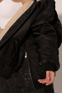 Echo Niner Oversized Side-Zip Bomber Jacket - ShopPromesa