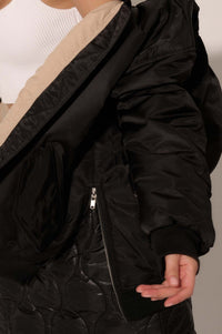 Echo Niner Oversized Side-Zip Bomber Jacket - ShopPromesa