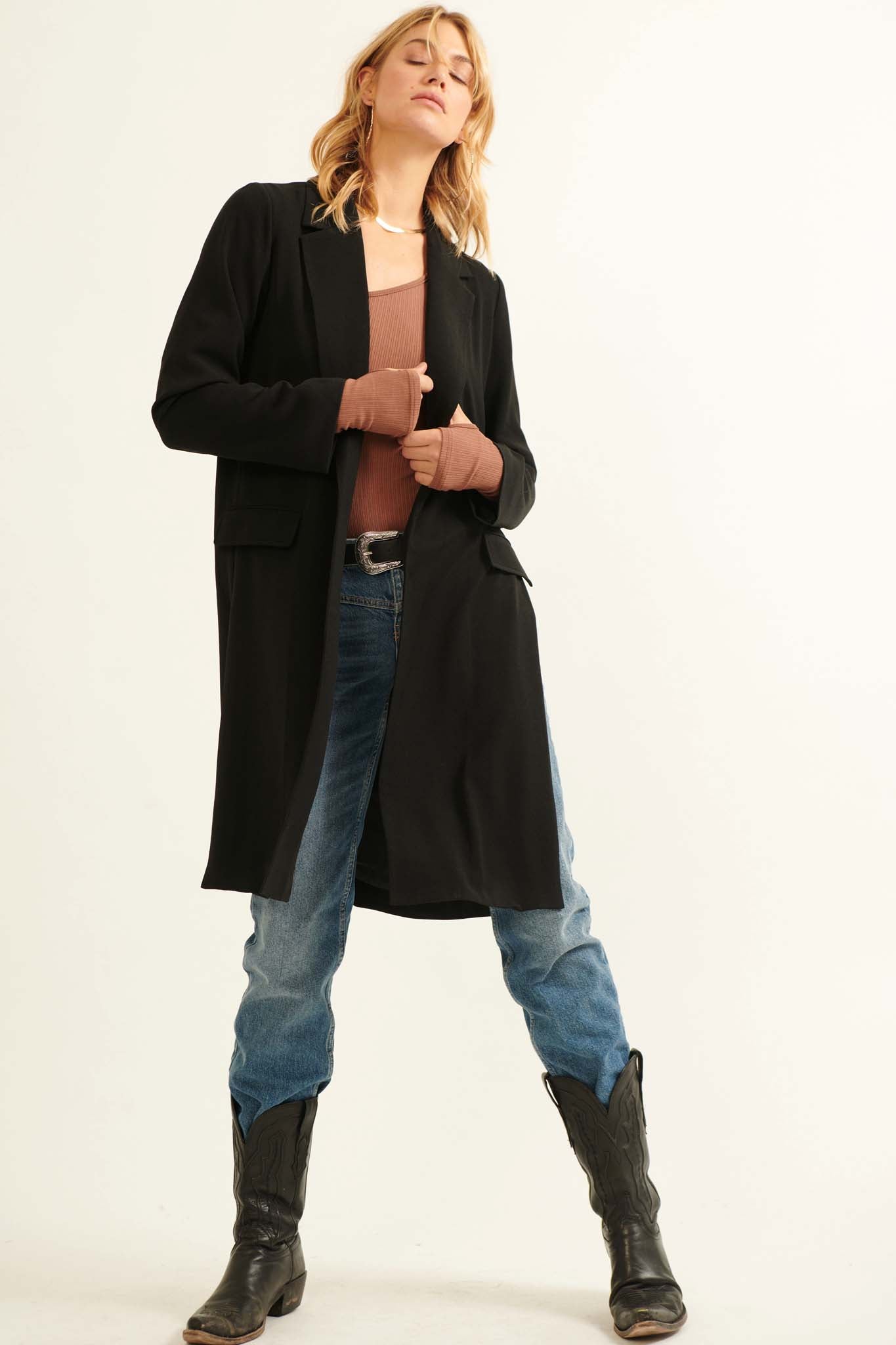 Master Class Open-Front Duster Blazer - ShopPromesa