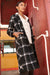 Check Point Button-Front Plaid Overcoat - ShopPromesa