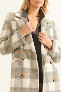 Snowy Creek Wool-Blend Plaid Overcoat - ShopPromesa