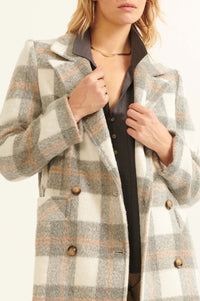 Snowy Creek Wool-Blend Plaid Overcoat - ShopPromesa