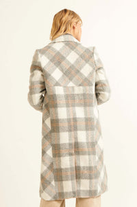 Snowy Creek Wool-Blend Plaid Overcoat - ShopPromesa