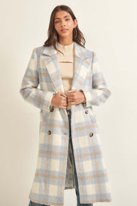 Snowy Creek Wool-Blend Plaid Overcoat - ShopPromesa