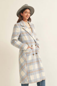 Snowy Creek Wool-Blend Plaid Overcoat - ShopPromesa