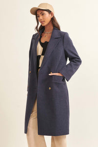 Stormy Weather Double-Breasted Felt Overcoat - ShopPromesa