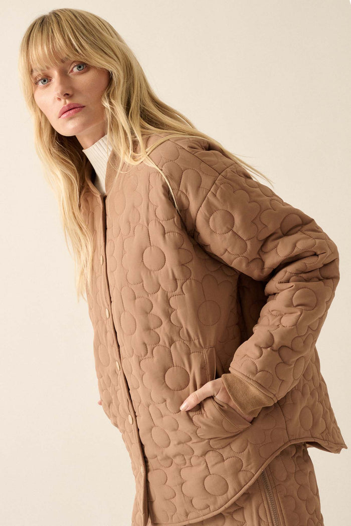 Downy Daisies Floral Quilted Jacket - ShopPromesa