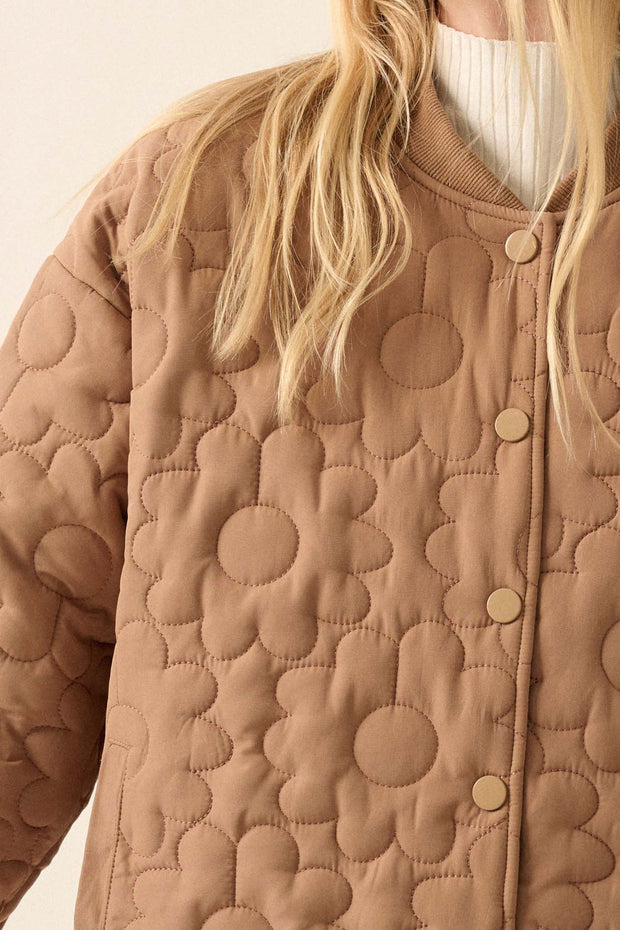 Downy Daisies Floral Quilted Jacket - ShopPromesa