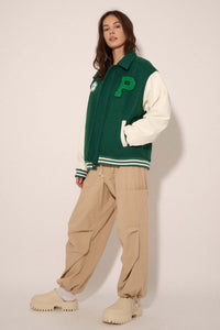 Home Team Oversize Zip-Up Varsity Jacket - ShopPromesa