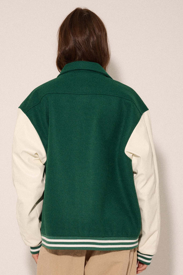 Home Team Oversize Zip-Up Varsity Jacket - ShopPromesa