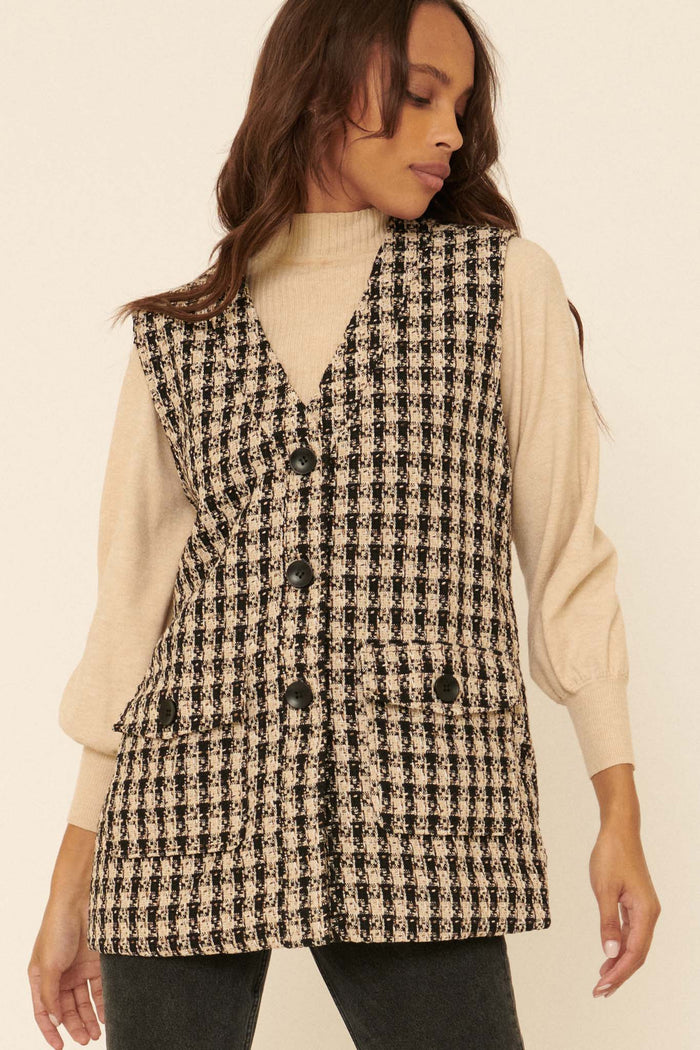 Field Guide Plaid Tweed Utility Vest - ShopPromesa