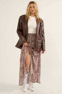 Smooth Talker Oversized Vegan Leather Blazer - ShopPromesa