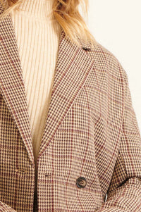 Secret to Success Plaid Double-Breasted Blazer - ShopPromesa