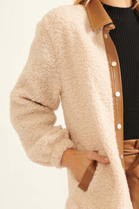 Little Lamb Faux Shearling Shirt Jacket - ShopPromesa