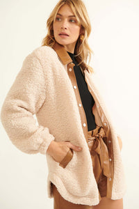 Little Lamb Faux Shearling Shirt Jacket - ShopPromesa