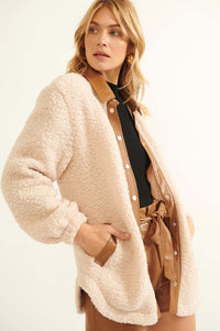 Little Lamb Faux Shearling Shirt Jacket - ShopPromesa