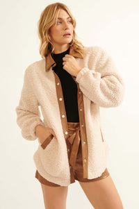 Little Lamb Faux Shearling Shirt Jacket - ShopPromesa