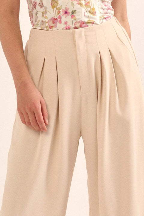 Delightfully Dapper Pleated Wide-Leg Pants - ShopPromesa