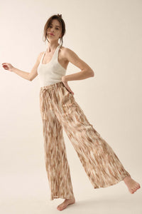 Beach Bash Abstract-Print Wide-Leg Drawstring Pants - ShopPromesa