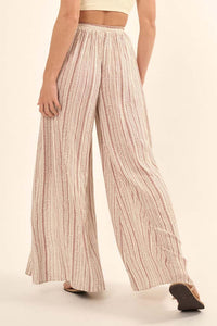 Journey Begins Geo-Print Wide-Leg Split Pants - ShopPromesa