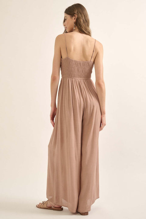 Common Thread Embroidered Wide-Leg Jumpsuit - ShopPromesa