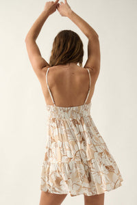 Hawaiian Holiday Tiered Floral Culotte Romper - ShopPromesa