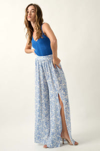 Fascinating Flowers Floral Split-Leg Palazzo Pants - ShopPromesa