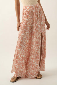 Fascinating Flowers Floral Split-Leg Palazzo Pants - ShopPromesa