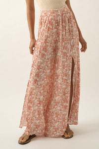 Fascinating Flowers Floral Split-Leg Palazzo Pants - ShopPromesa