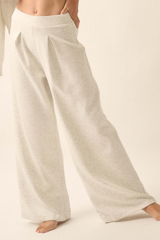 Premium Scuba Pleated Wide-Leg Pants - ShopPromesa