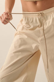 Zip It Up Side-Zip Wide-Leg Drawstring Pants - ShopPromesa
