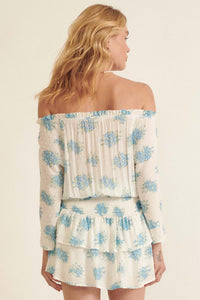 All My Love Ruffled Floral Off-Shoulder Romper - ShopPromesa