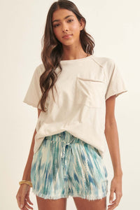 Ocean Breeze Abstract-Print Drawstring Shorts - ShopPromesa