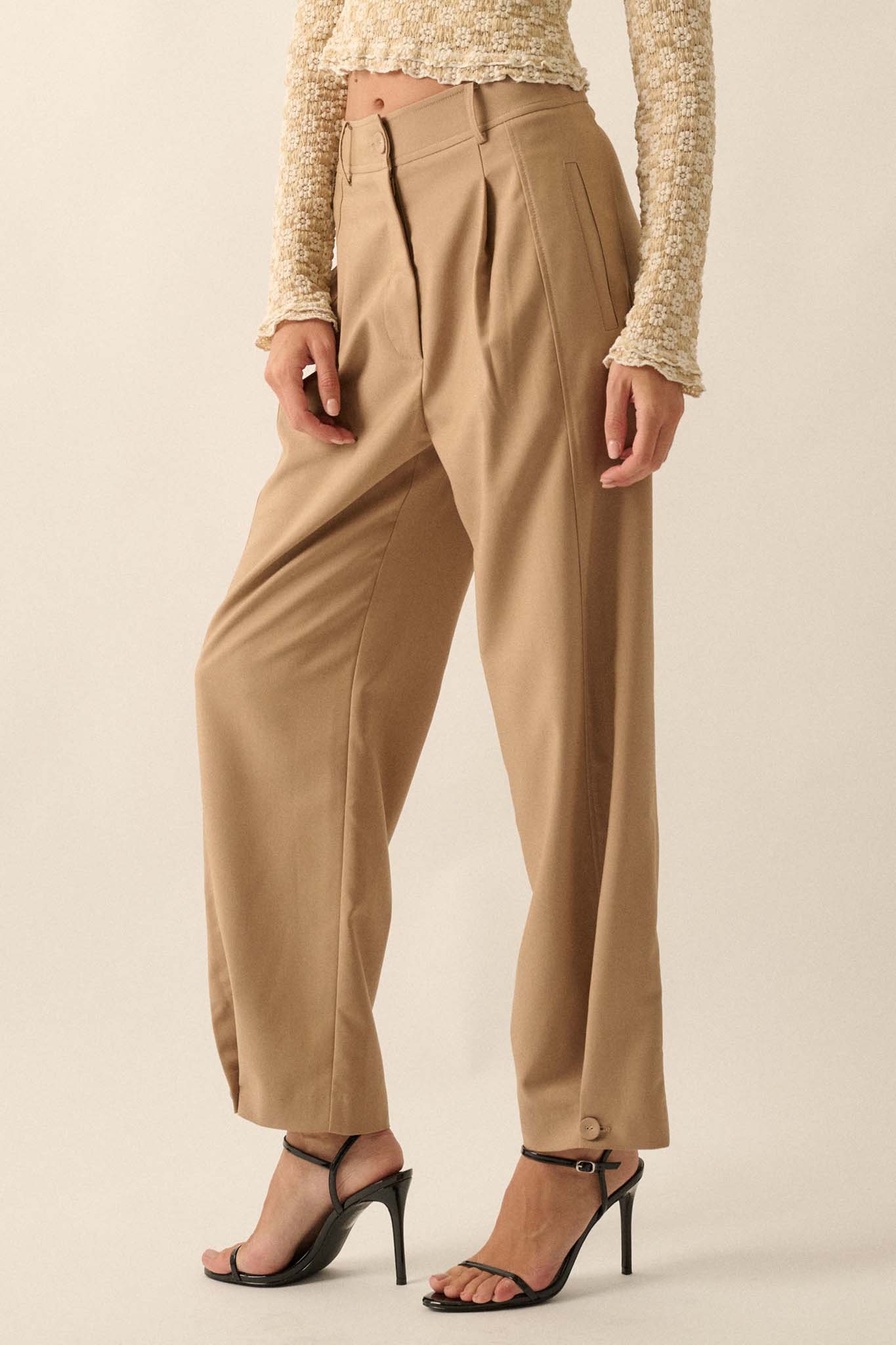 Vision Statement Pleat-Front Peg Pants - ShopPromesa