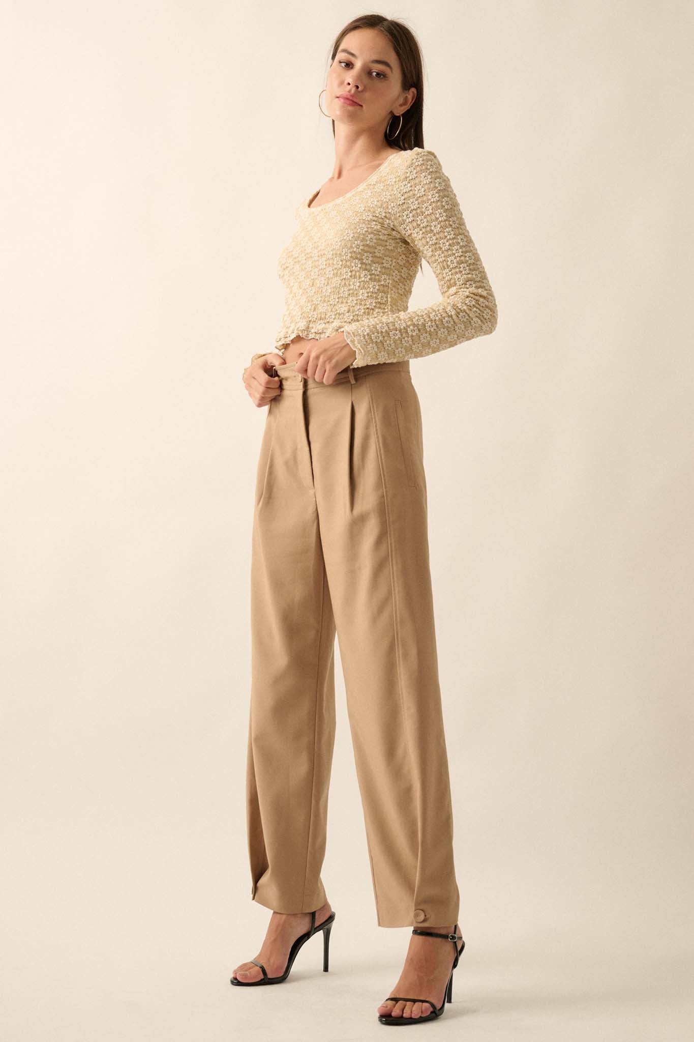 Vision Statement Pleat-Front Peg Pants - ShopPromesa