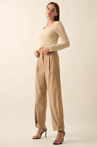 Vision Statement Pleat-Front Peg Pants - ShopPromesa