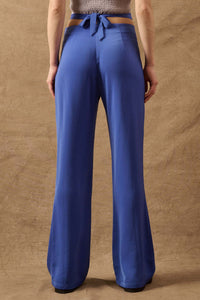 Here and Now Crisscross Waist Tie-Back Flare Pants - ShopPromesa